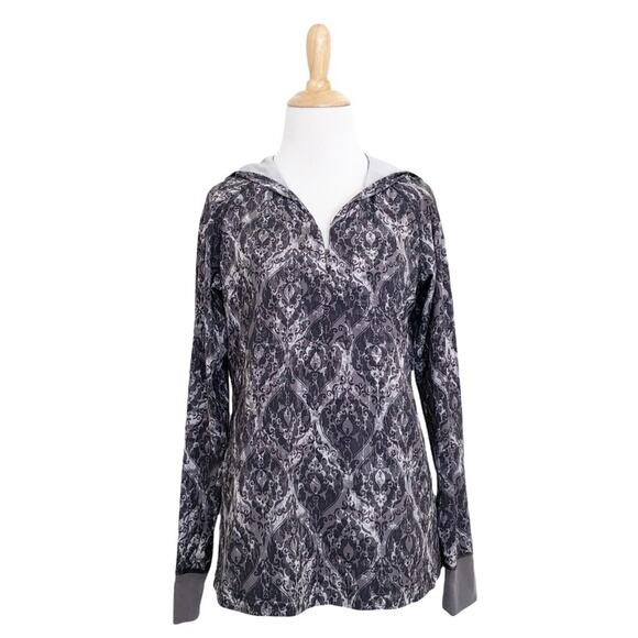 COLUMBIA Titanium Lightweight Hooded Quarter-Zip Top Gray Size XS - Picture 1 of 8